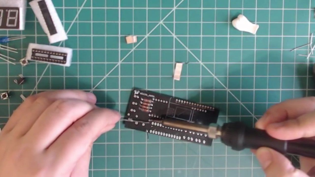 Solder the 10k resistor in the indicated location on the PCB.