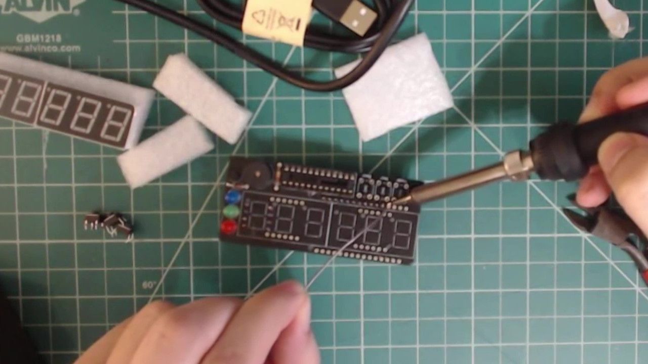 Solder only the bottom header pins.