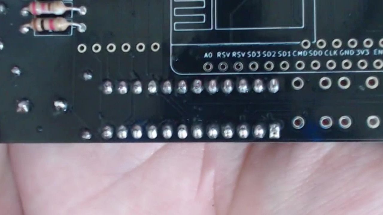 The IC socket soldered in place.