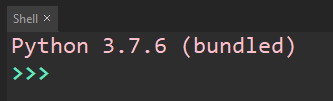 The shell tab in Thonny indicates which interpreter is being used.