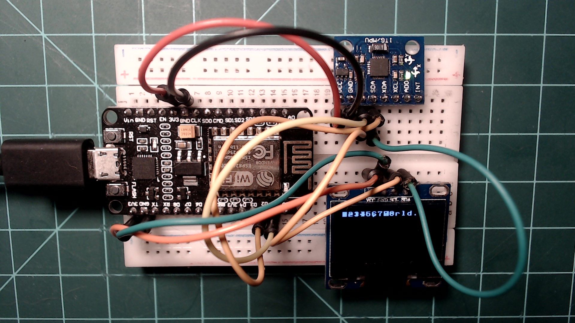 Overlapping text on the display.