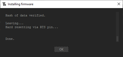 Thonny has completed flashing the firmware on the microcontroller.