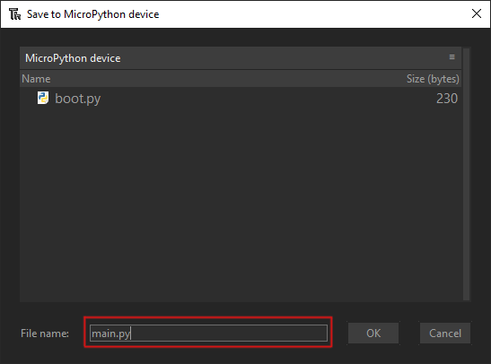 Name the file 'main.py'.